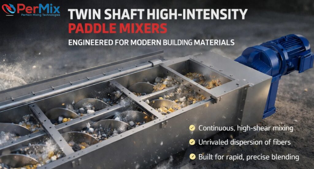High-Intensity Twin Shaft Paddle Mixers for Modern Building Materials