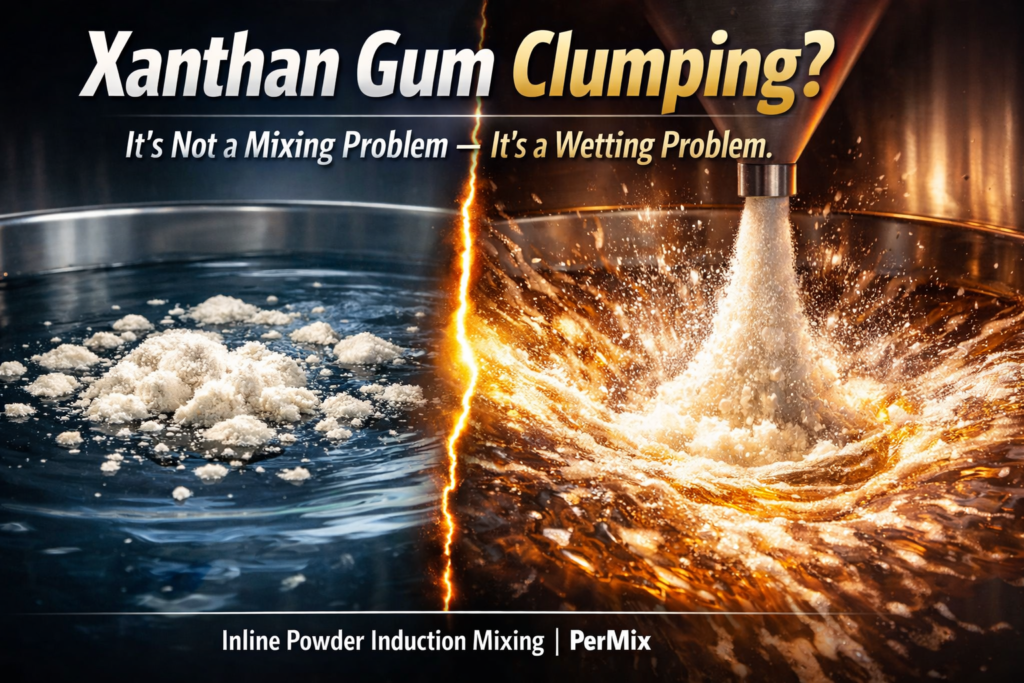 Mixing Xanthan Gum: Clumps? It’s Not a Mixing Problem — It’s a Wetting Problem.