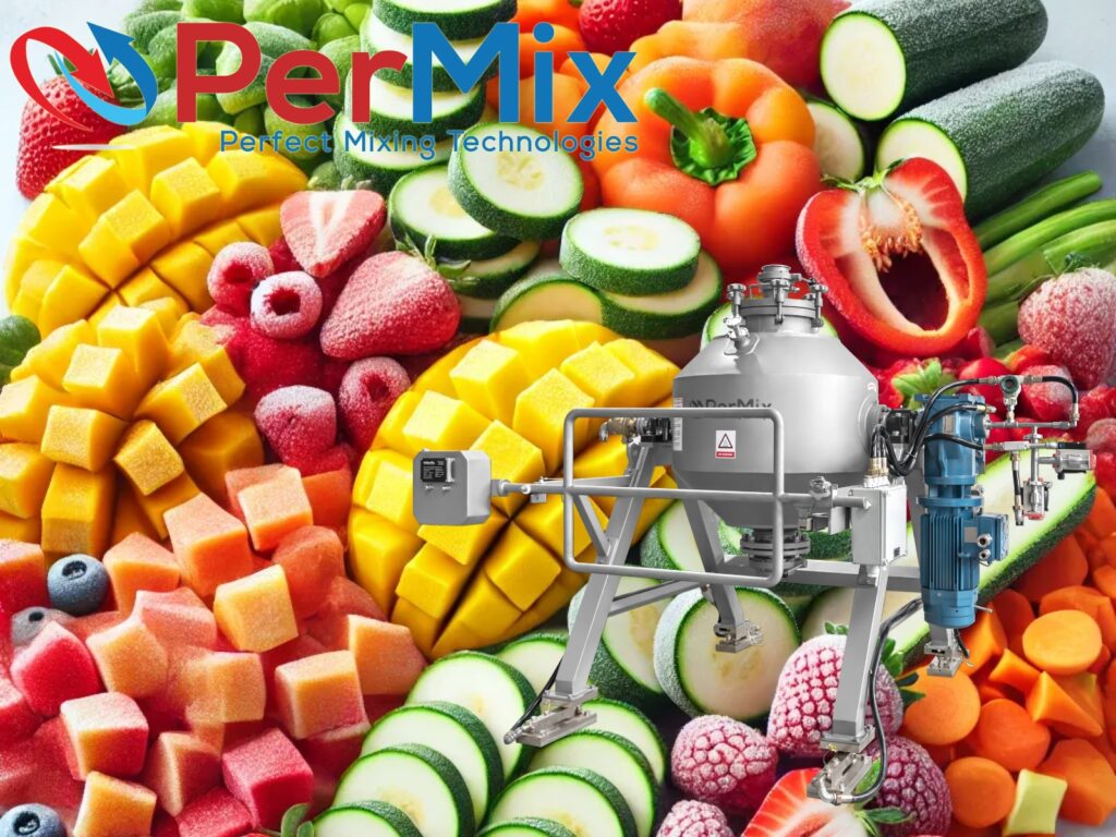 PerMix Double Cone Mixers For Mixing & Blending Fresh & Frozen IQF Sliced/Diced Fruits & Vegetables -