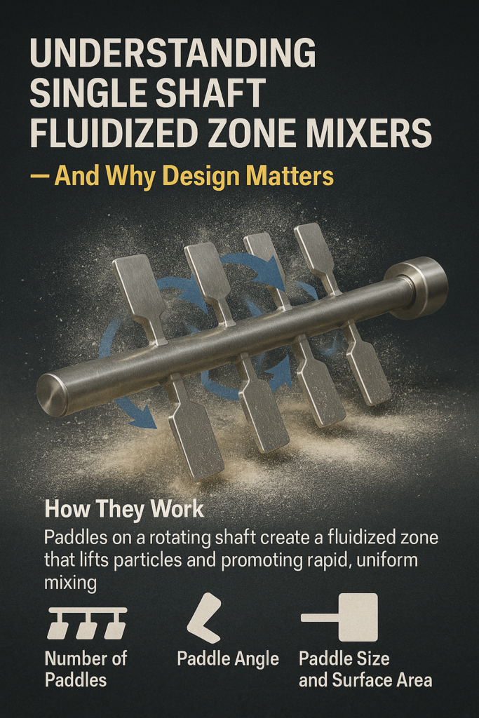 Understanding Single Shaft Fluidized Zone Mixers & Why Design Matters